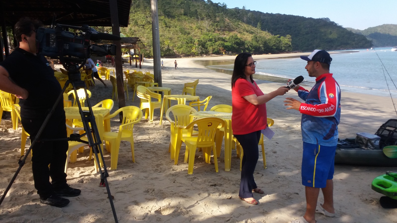 Pescando com amigos na Globo